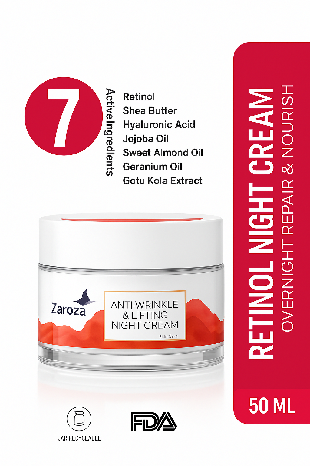 Retinol Moisturizing Night Face Cream Anti Wrinkle Lifting Night Cream